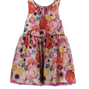 Florabelle Girl's Floral Pink Spring Fairy People Sleeveless Tulle Dress Size 3T